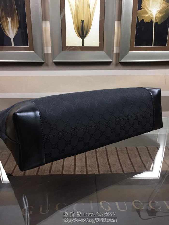 GUCCI 古馳男包 新款 308928 黑色 GUCCI中性 經典圖案 時尚手提包